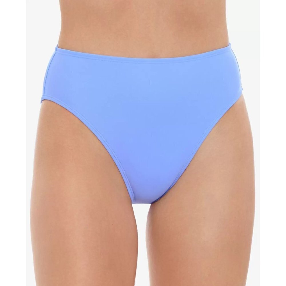 Salt + Cove Juniors Size Medium Solid High-Cut Bikini Swim Bottoms in Iris 541